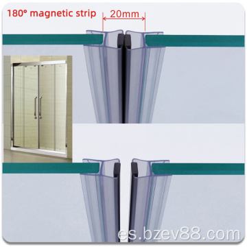 Puerta de cristal impermeable PVC Sello de ducha magnética